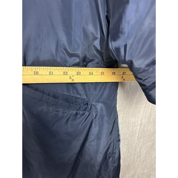 WOMENS PRADA Blue LONG NYLON PARKA HOODED SZ S/M 38 JACKET COAT PUFFY ART 29Y371 - Picture 7 of 11